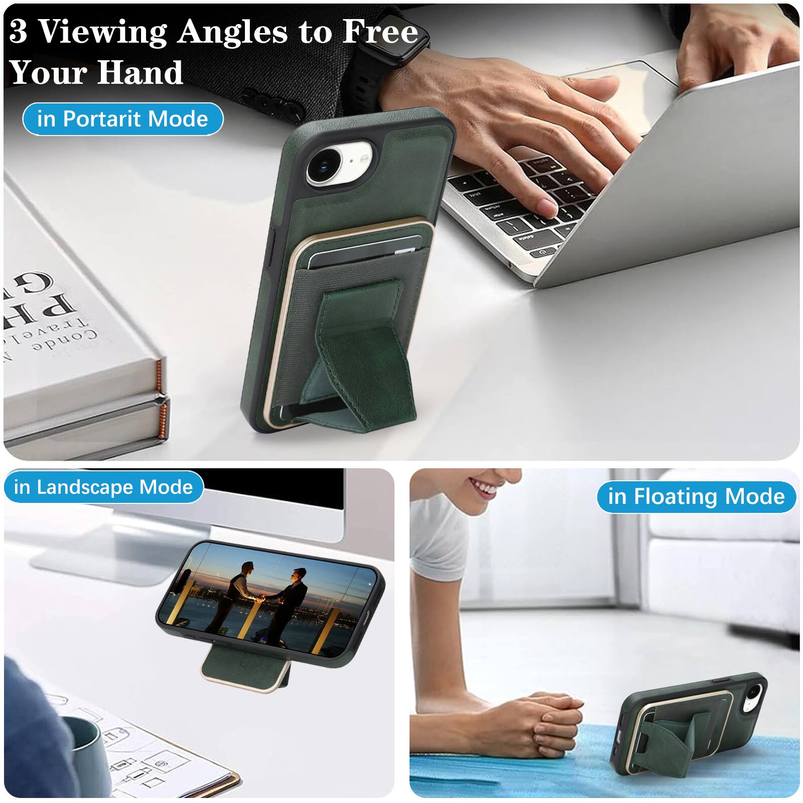3 Viewing Angles to Free Your Hand

- in Portrait Mode
- in Landscape Mode
- in Floating Mode