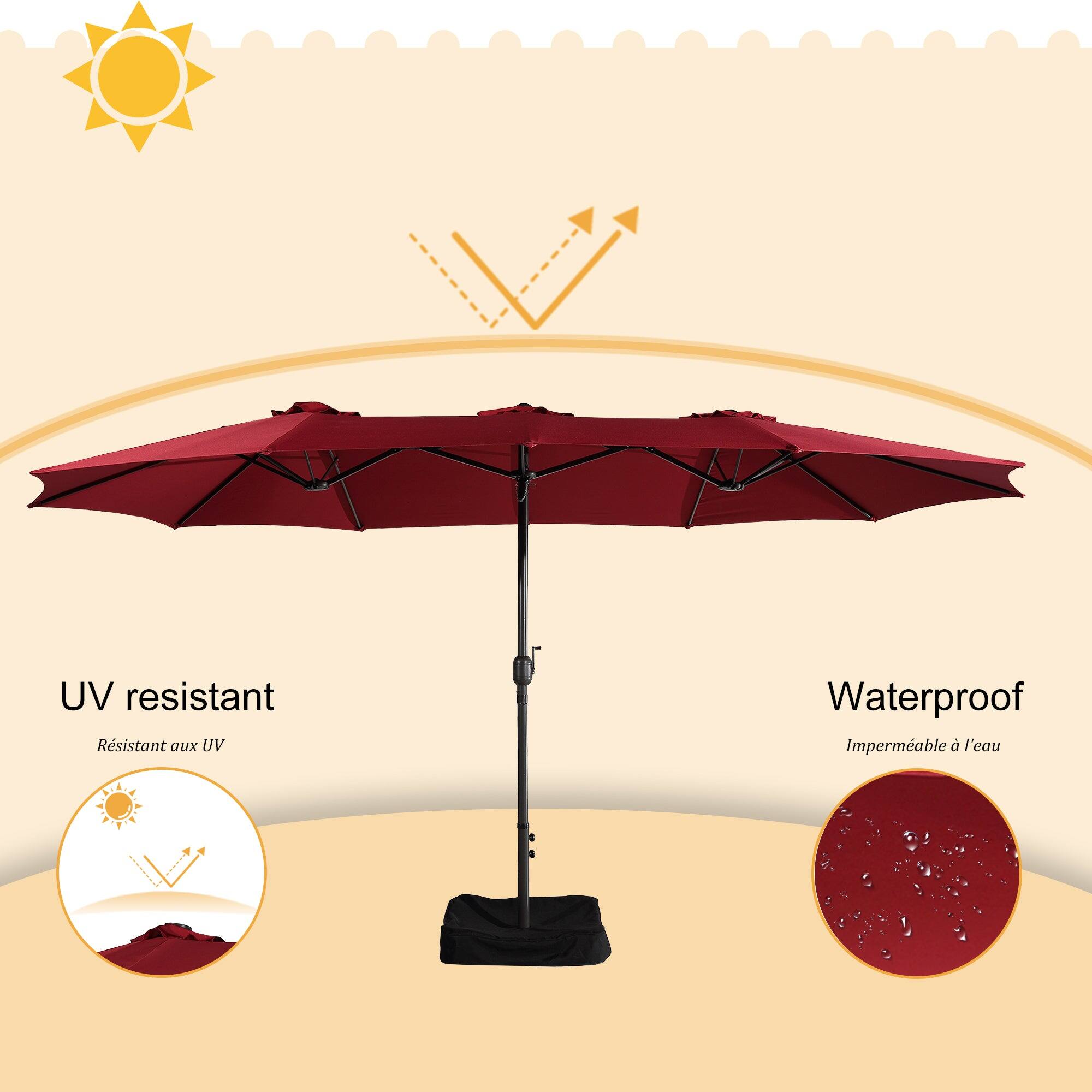 UV resistant  
Resistant aux UV  

Waterproof  
Imperméable à l'eau