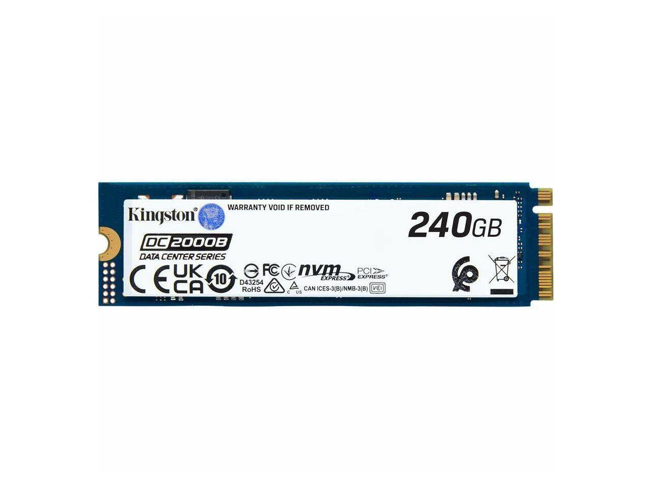 WARRANTY VOID IF REMOVED  
Kingston  
240GB  
DC2000 DATA CENTER SERIES  
UK  
FC  
nvm  
PCI & C EXPRESS  
D43254  
CA  
RoHS  
V3  
US  
CAN  
ICES-3(B)/NMB-3(B)
