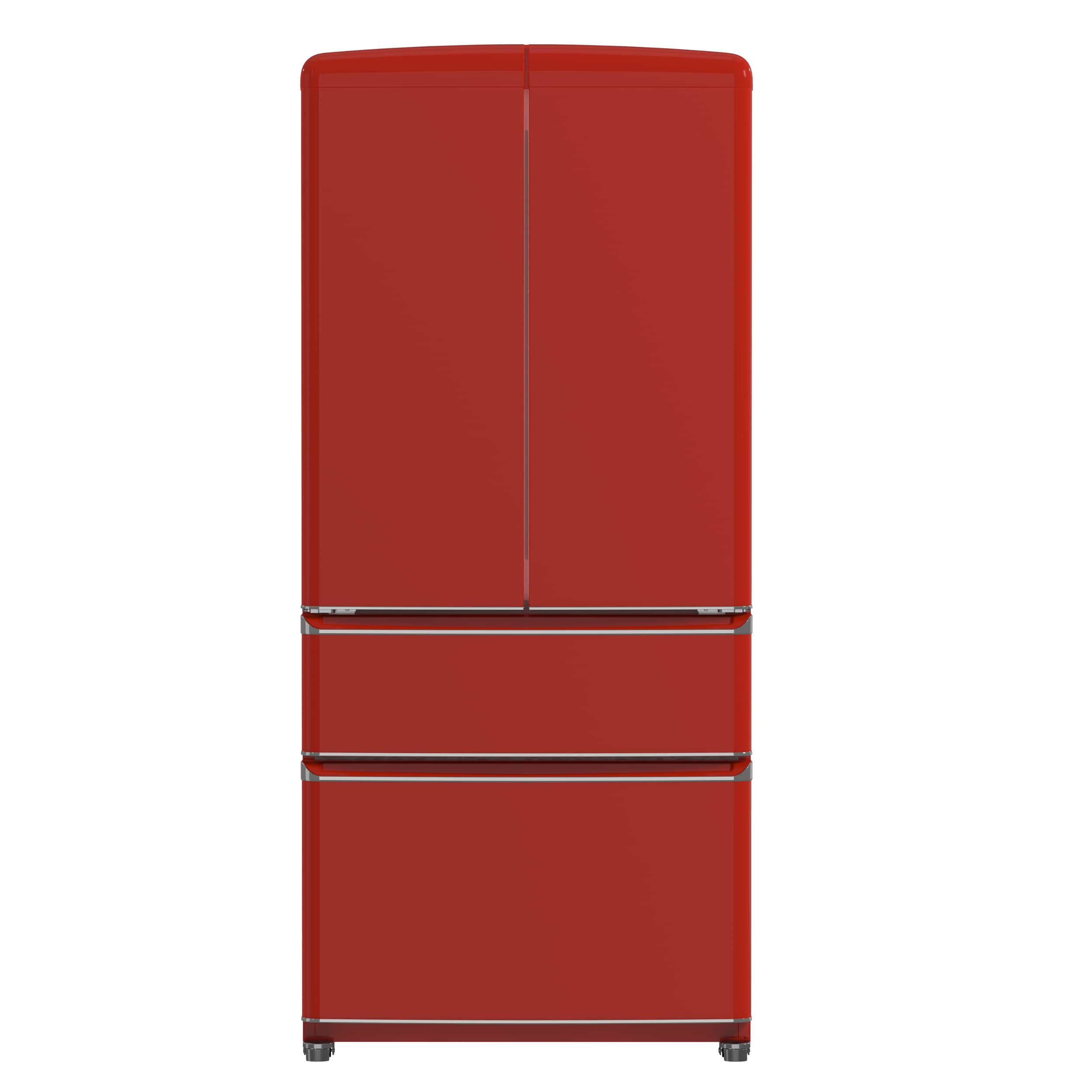 Front. Forno Appliances - 33 in. Wide Luigi 18 Cu. Ft. French Door Refrigerator with Handle-free Design - Red.