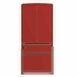 Forno Appliances - 33 in. Wide Luigi 18 Cu. Ft. French Door Refrigerator with Handle-free Design - Red