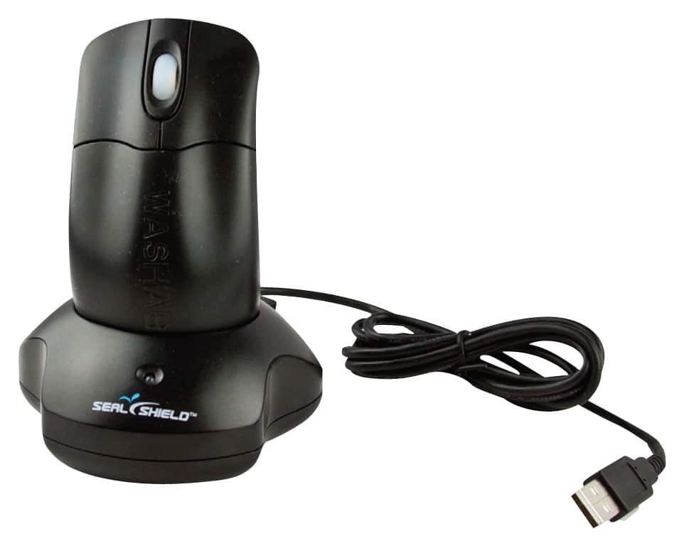 Seal Shield - Wireless Optical Mouse - Black - Larger Front