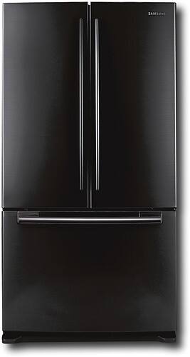 Front Standard. Samsung - 25.8 Cu. Ft. French Door Refrigerator - Black.
