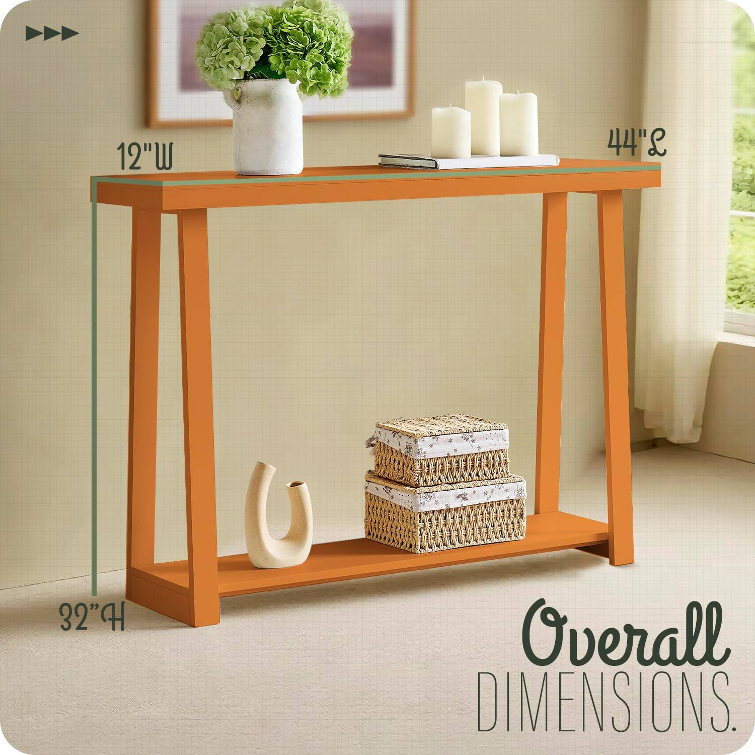 The overall dimensions are 12"W x 44"L x 32"H.