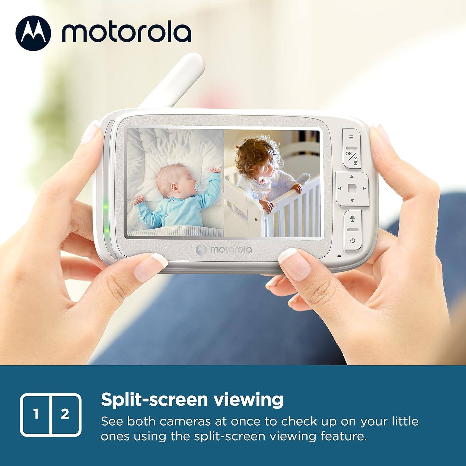 M motorola

Split-screen viewing

See both cameras at once to check up on your little ones using the split-screen viewing feature.