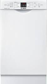 Bosch - 300 Series 18" Front Control Tall Tub Built-In Dishwasher with Stainless-Steel Tub - White - Front_Standard
