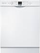 Bosch - 300 Series 24" Tall Tub Built-In Dishwasher with Stainless Steel Tub - White - Larger Front