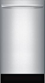Bosch - 800 Series 18" Hidden Control Tall Tub Built-In Dishwasher with Stainless-Steel Tub - Stainless steel - Front_Standard