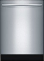 Bosch - 800 Series 24" Hidden Control Tall Tub Built-In Dishwasher with Stainless-Steel Tub - Stainless steel - Front_Zoom