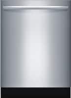 Bosch - 800 Series 24" Hidden Control Tall Tub Built-In Dishwasher with Stainless-Steel Tub - Stainless steel - Front_Zoom