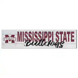 Jardine - Mississippi State Bulldogs 40'' x 10'' Logo Sign - White