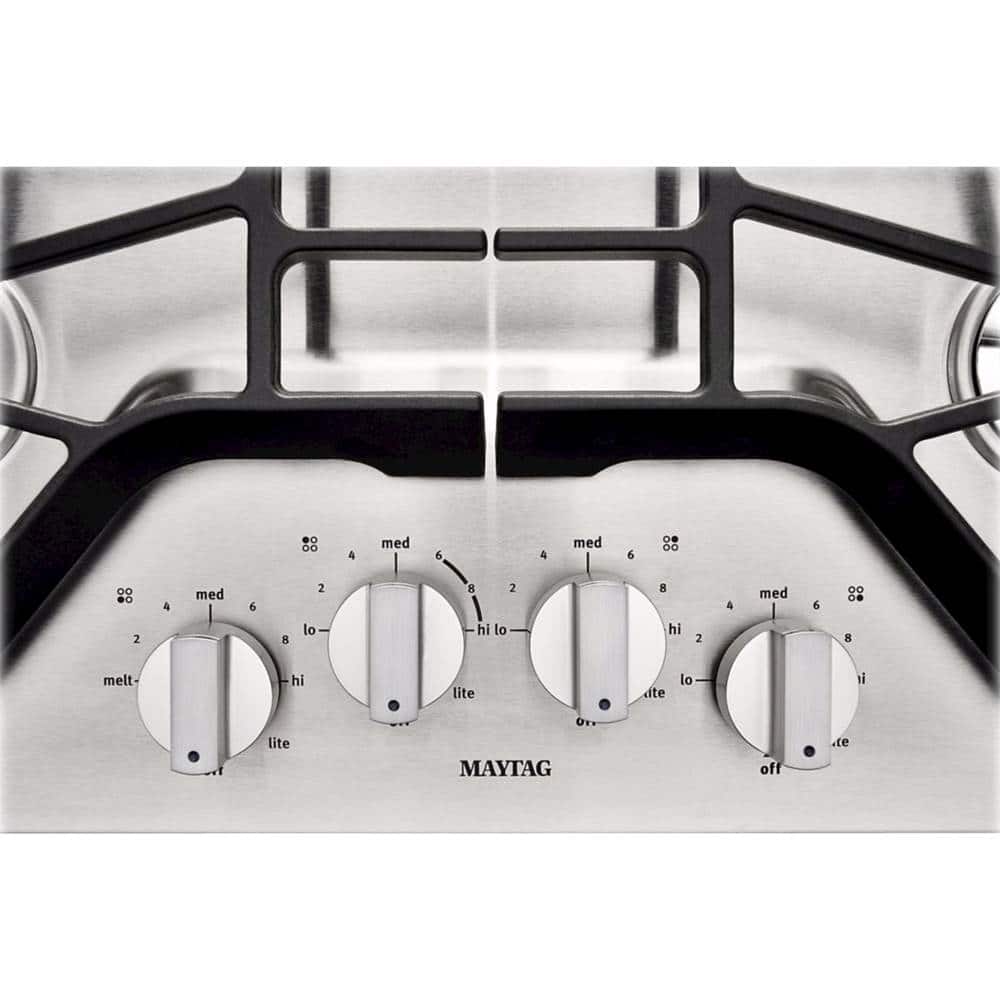 Alt View 12. Maytag - 30" Built-In Gas Cooktop - Stainless steel.