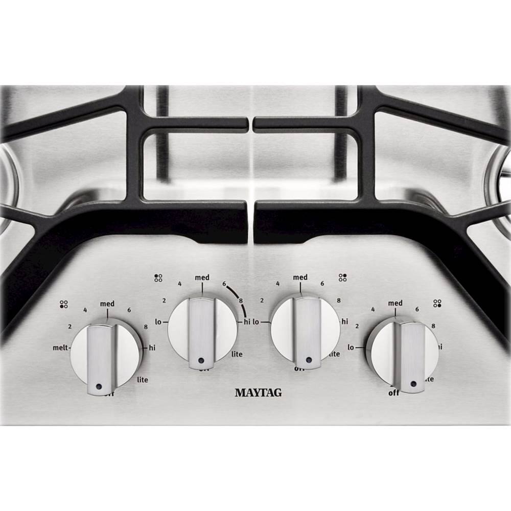 Alt View 12. Maytag - 30" Built-In Gas Cooktop - Stainless steel.