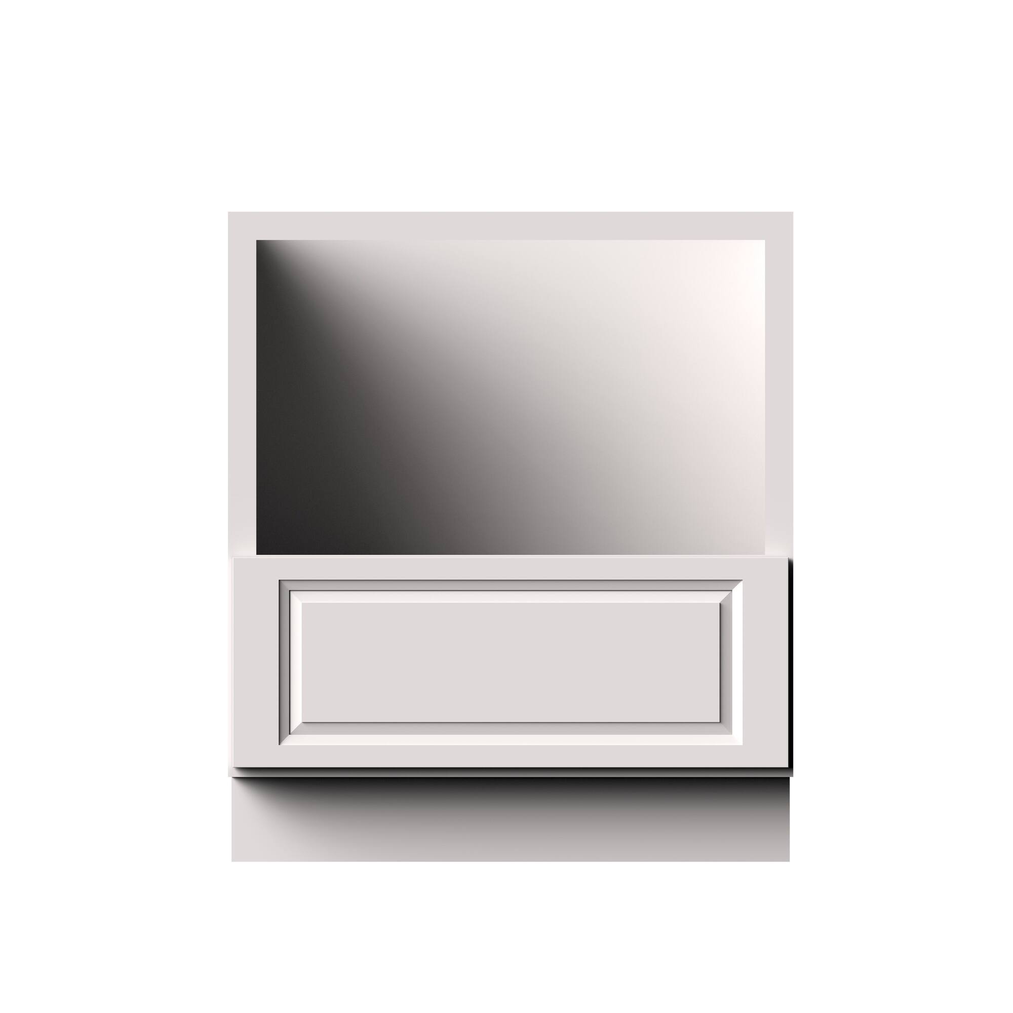 Alt View 1. Boyel Living - 30-in W x 34.5-in H x 24-in D Shaker Microwave Kitchen Base Cabinet with Drawer - Glacier White.