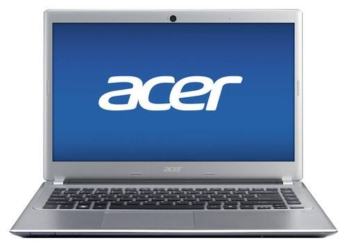 Front Standard. Acer - Aspire 14" Laptop - 4GB Memory - 500GB Hard Drive - Matte Silver.