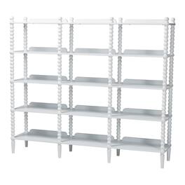 Baxton Studio - Lucera Bobbin 5-Tier Display Shelf - White