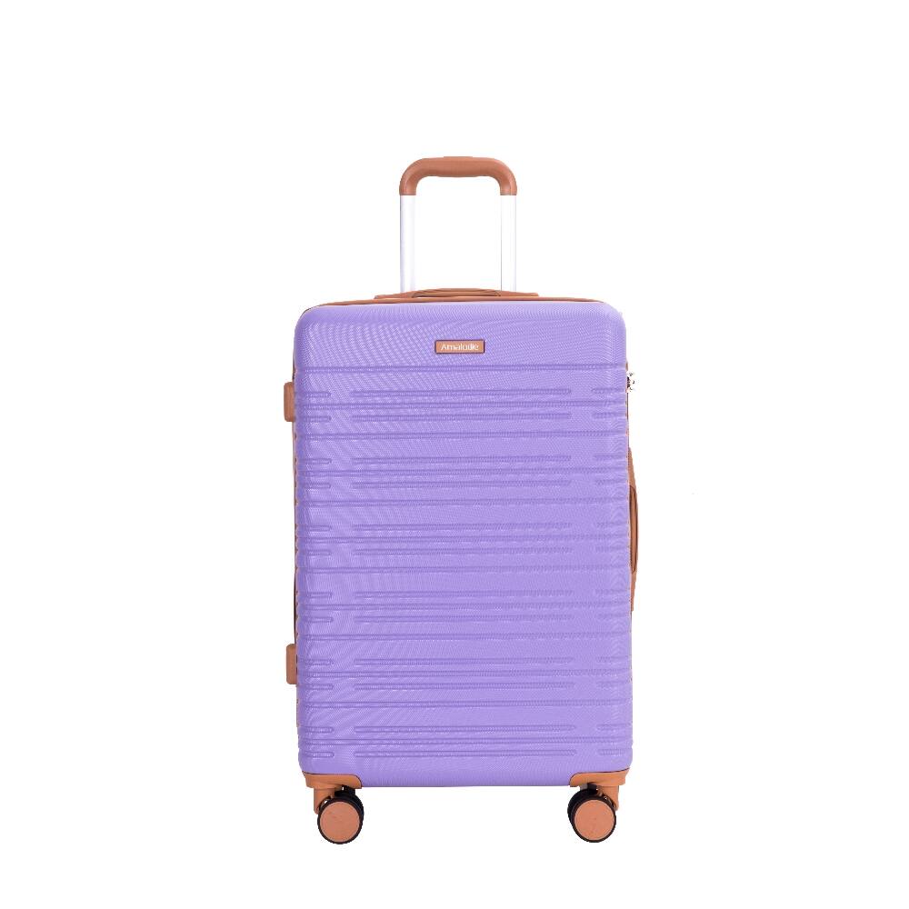 Alt View 2. Ropilly - Ropilly 5 Piece Luggage Set Hard Shell Suitcase Set Lilac - Lilac.