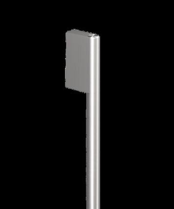 Front. Fisher & Paykel - Contemporary Round Silver Handle for integrated Bottom Freezer Refrigerator compatible with F&P RS3680W - Stainless Steel.