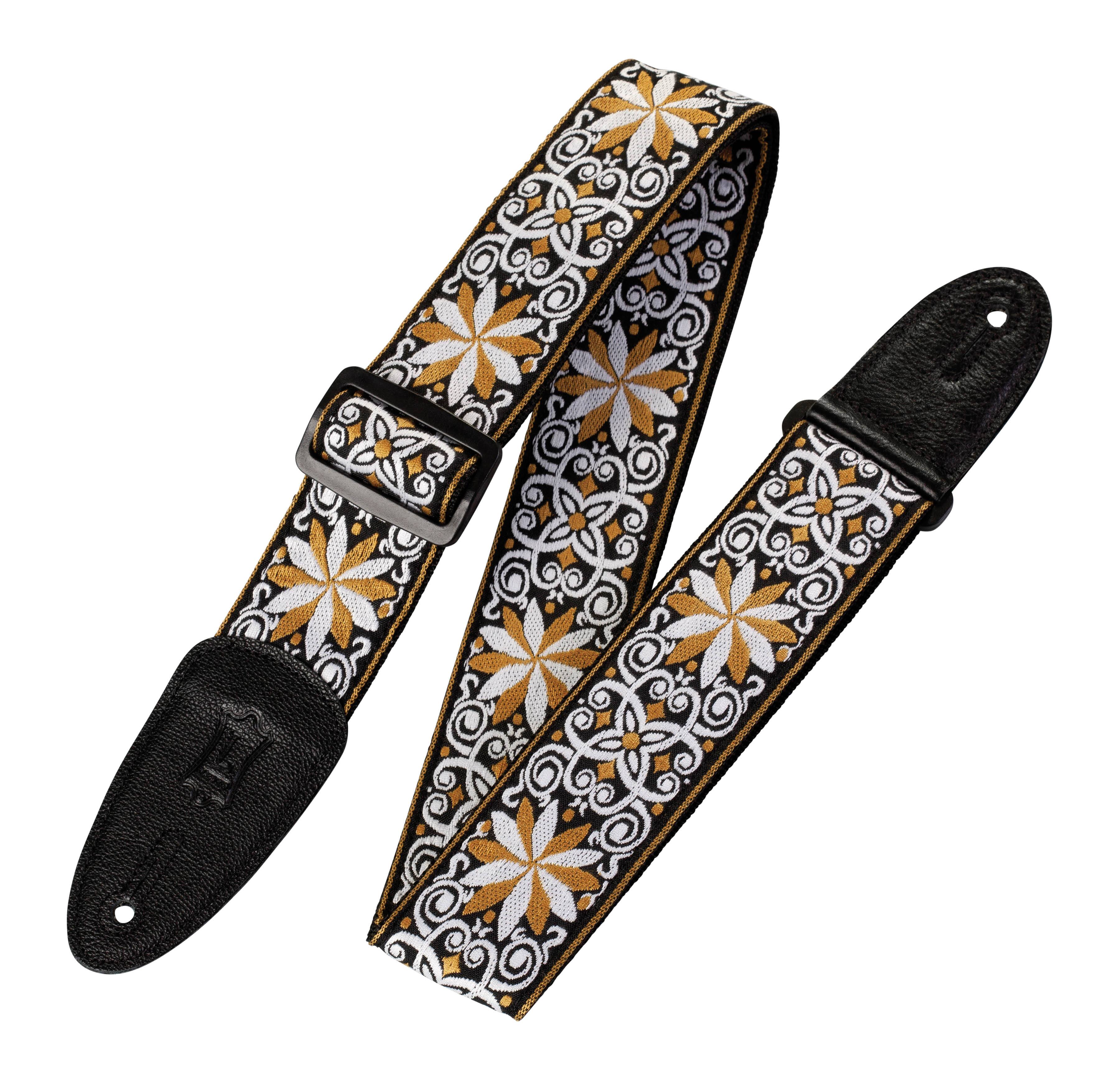 Levy's Leathers - 60s Hootenanny Jacquard Weave Guitar Strap, Print Series - 2 inch. Wide - Floral Yellow price history on PriceWatchPro