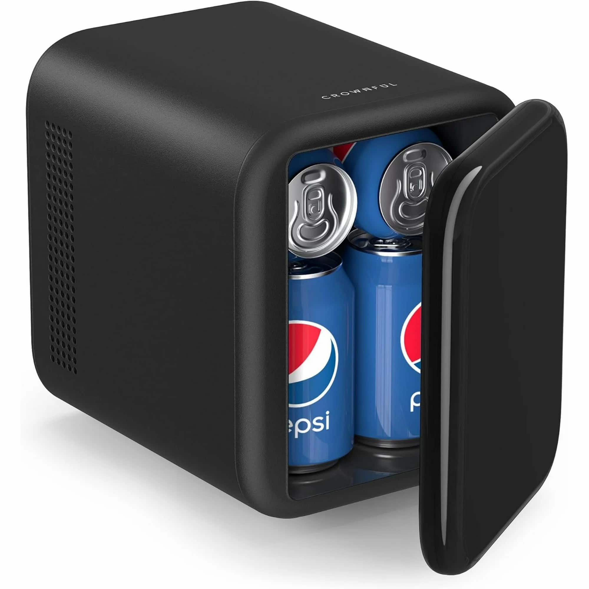 Crownful - Portable Skincare Fridge，Cooler and Warmer Personal Refrigerator - Black