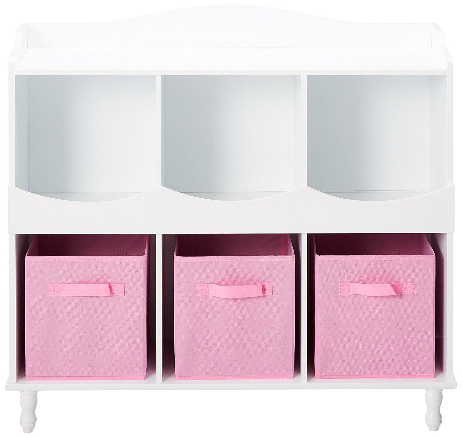 Left. Kings Brand Furniture - King's Brand 6 Cubby Storage Cabinet - White.