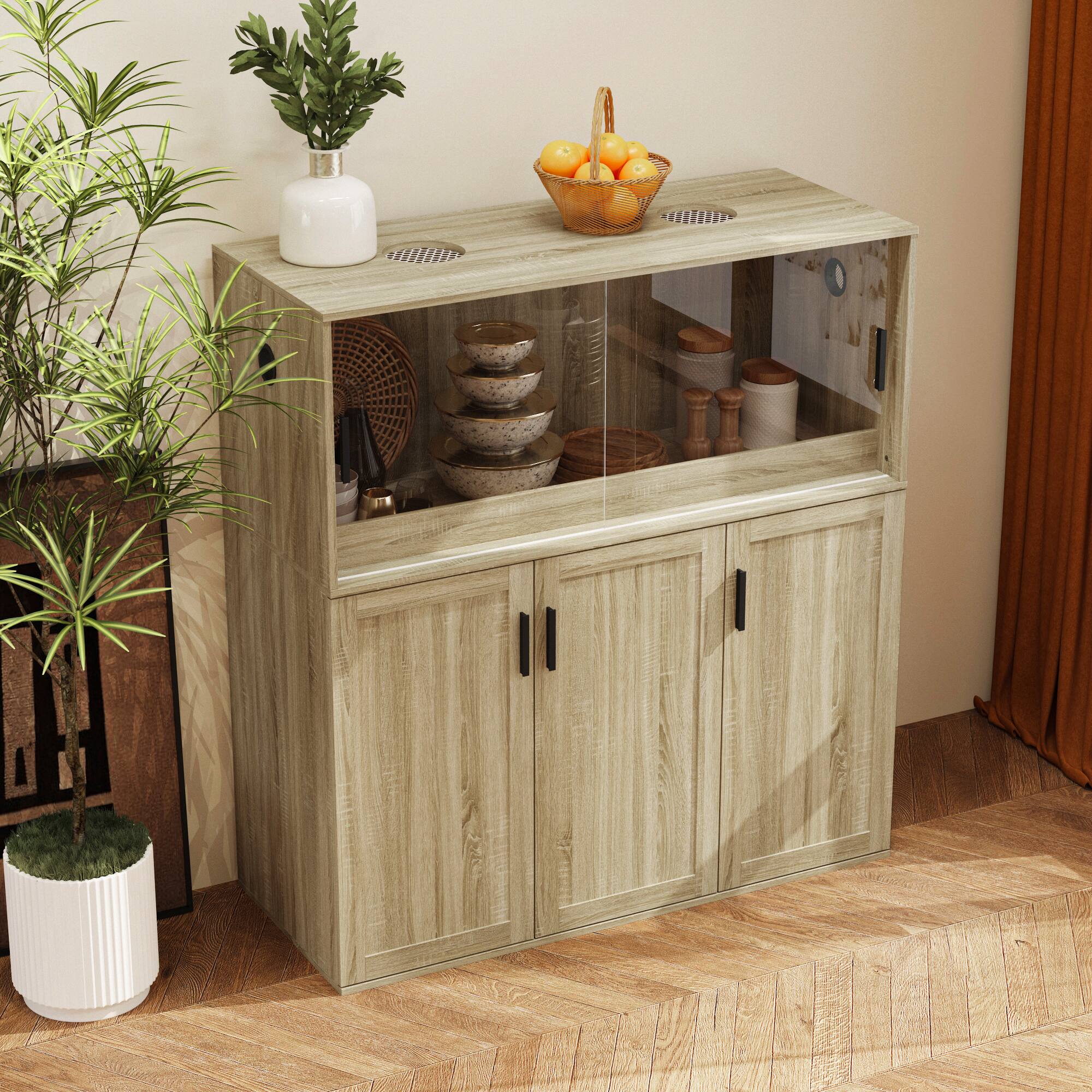 Alt View 10. Famapy - Famapy Multi - Functional Kitchen Cabinet: Adjustable Storage for Organized Living - Wooden.