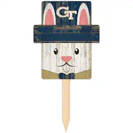 Fan Creations - Georgia Tech-Yellow Jackets 16" x 19" Easter Bunny Yard Stake - Multicolor