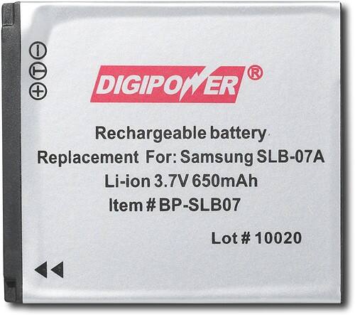 Front Standard. DigiPower - SLB07 Rechargeable Lithium-Ion Battery for Samsung TL100 Digital Cameras.