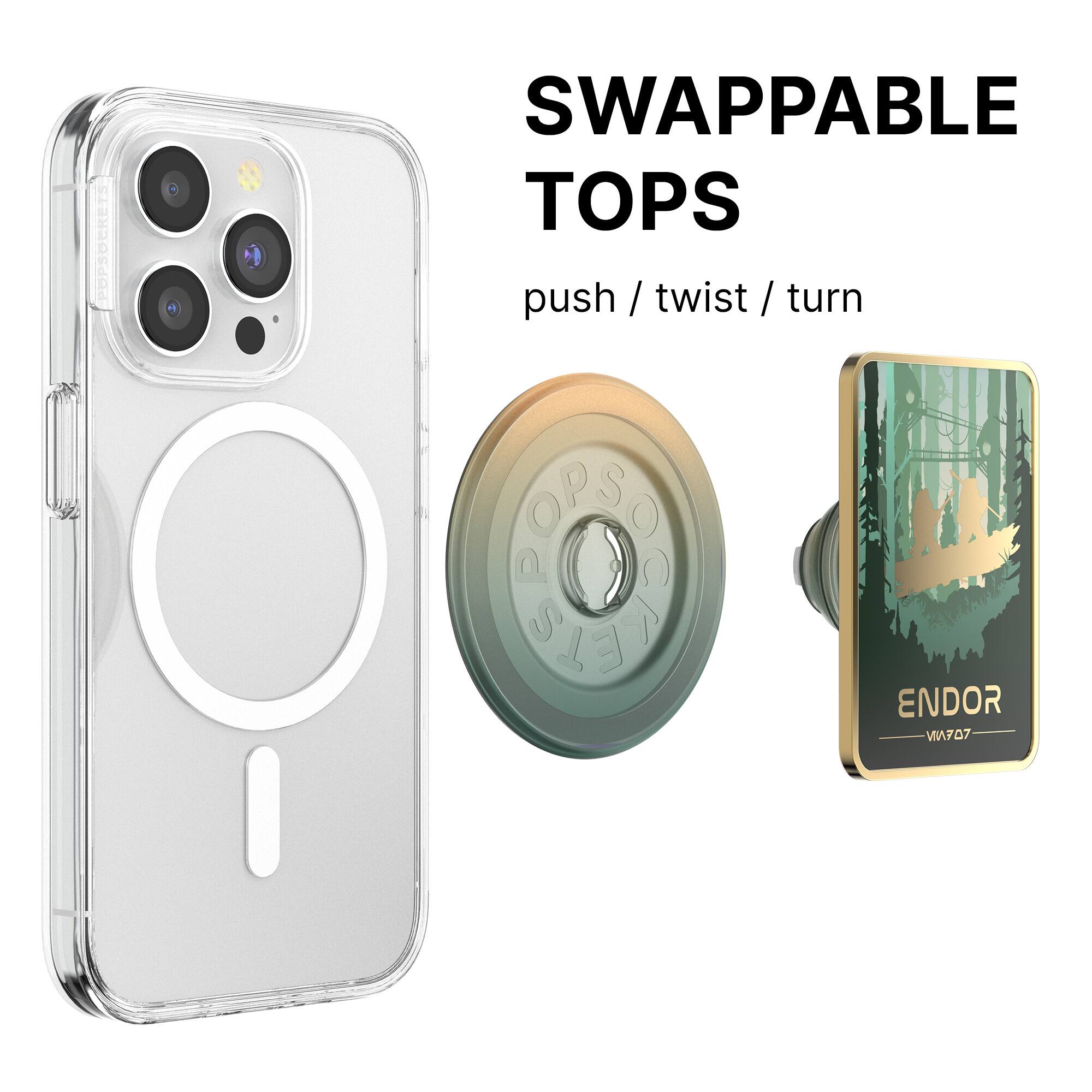 SWAPPABLE TOPS push / twist / turn / twist / turn OPSO P S O  0 () LETS  1  ENDOR VIEW7O7 07