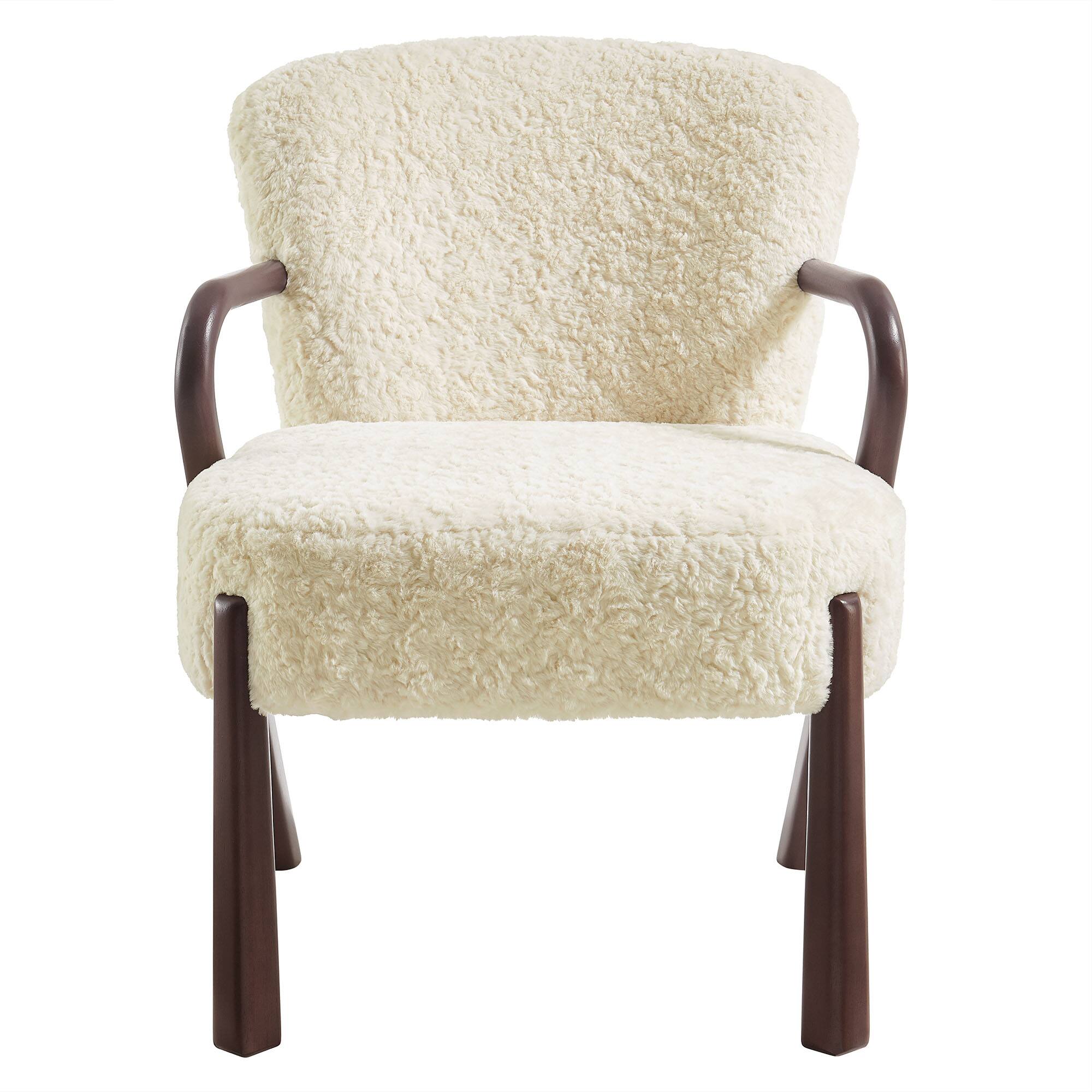 Alt View 4. Modway - Arden Faux Shearling Accent Armchair by Modway - Ecru.