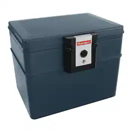 First Alert - 0.59 Cu. Ft. Water-Resistant Safe for CDs and DVDs with Key Lock - Slate