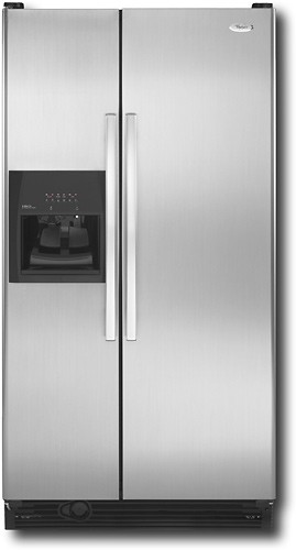 Best Buy: Whirlpool 25.1 Cu. Ft. Side-by-Side Refrigerator with  Thru-the-Door Ice and Water Stainless-Steel ED5FVGXWS