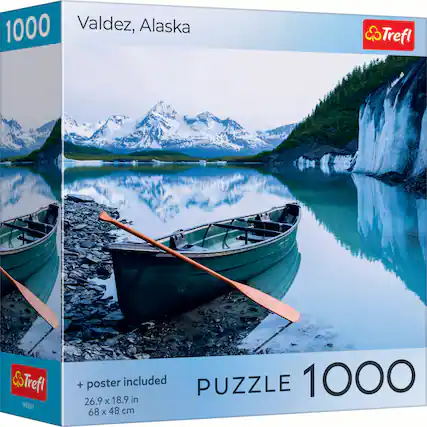 1000 Valdez, Alaska
Trefl
99261
+ poster included
26.9 x 18.9 in
68 x 48 cm
PUZZLE 1000