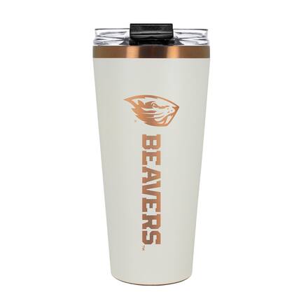 Front. Great American Products - Oregon State Beavers 30oz. Big Slim Tumbler - Cream.