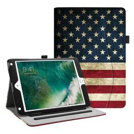 Kitcheniva - Leather Folio Cover Case For iPad 5th/iPad 6th/iPad Air 1st/iPad Air 2 US Flag - Multicolor