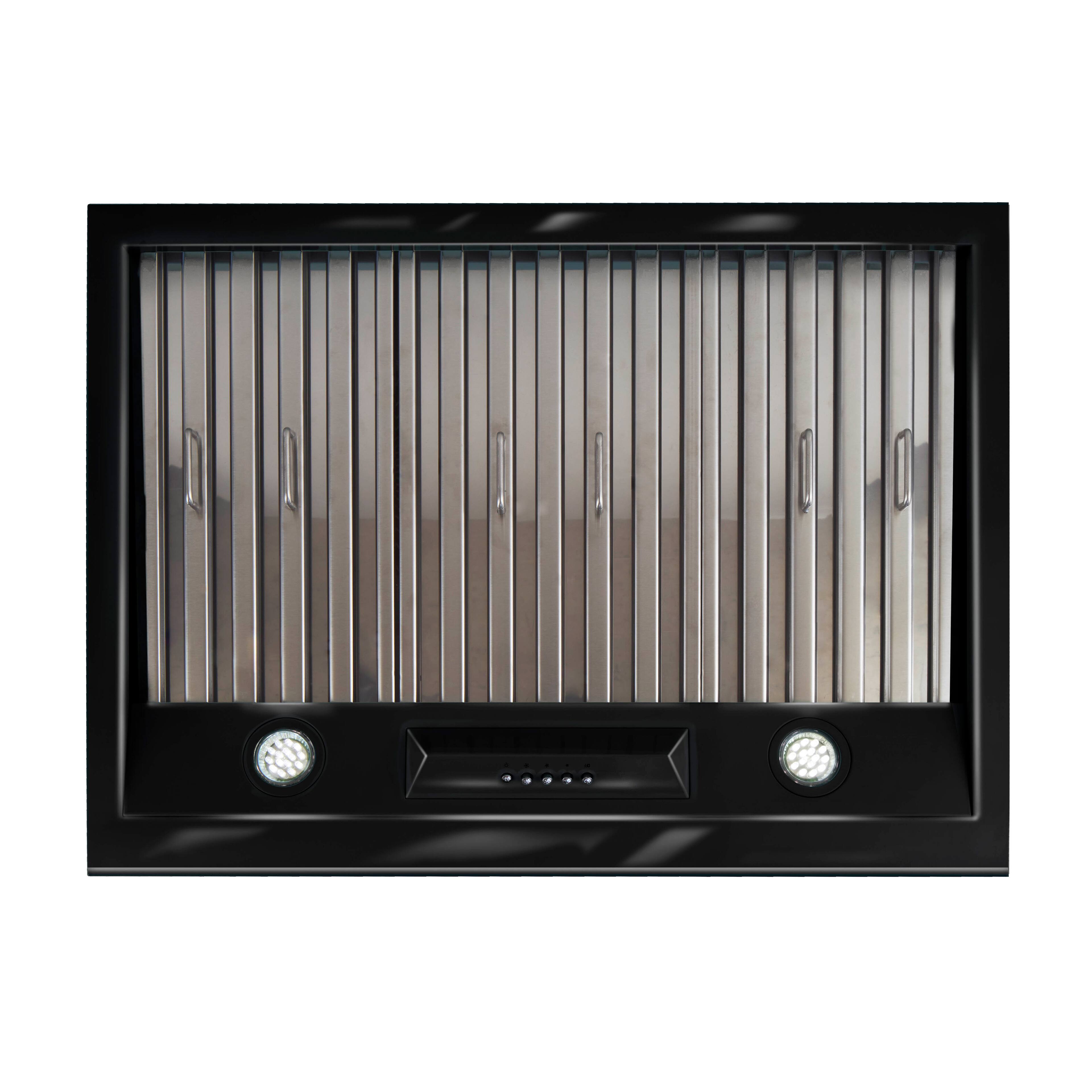 Alt View 12. Unique Appliances - Classic Retro 30" 700 CFM Ducted Under Cabinet Range Hood with LED Lighting - Midnight Black.