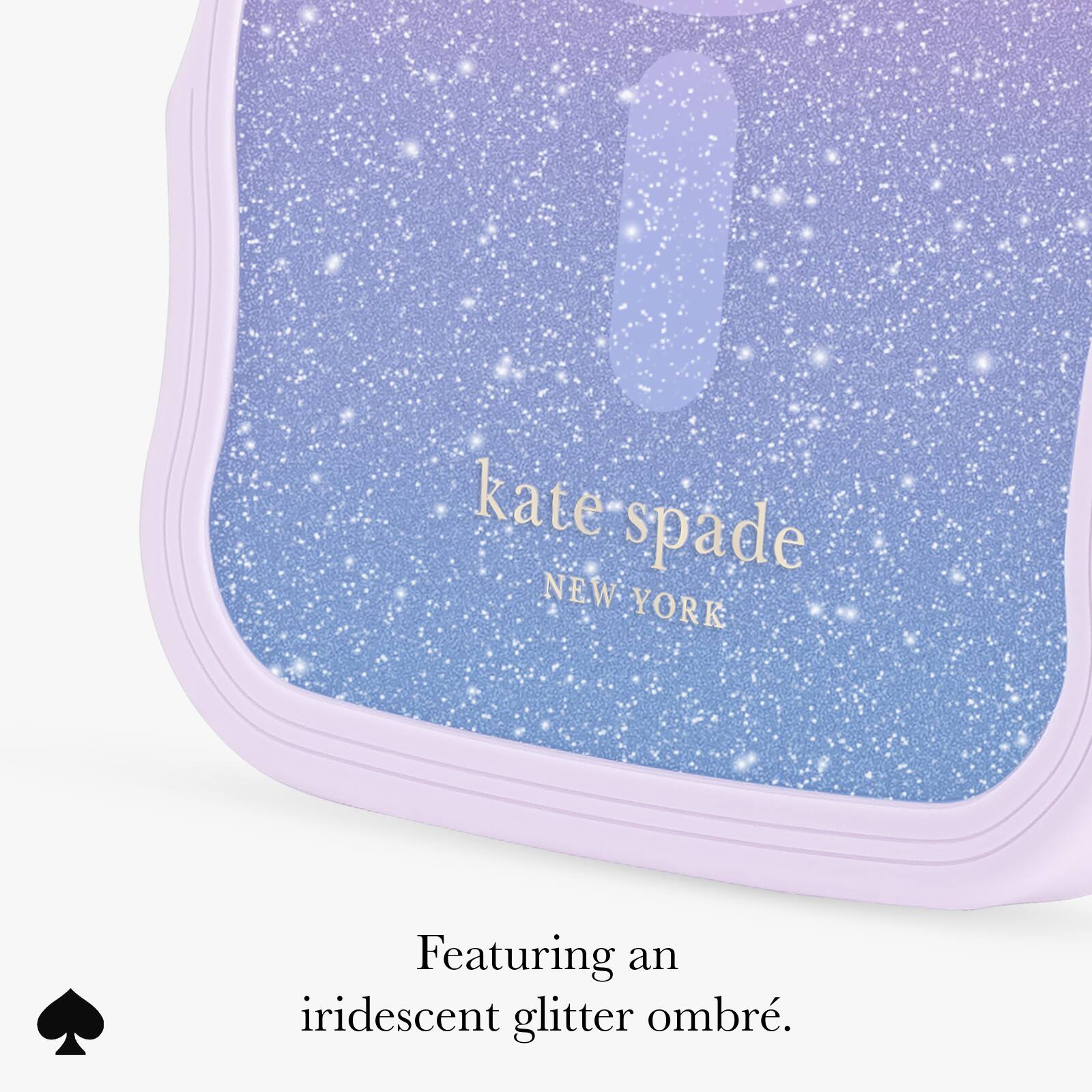 kate spade NEW YORK  
Featuring an iridescent glitter ombre.