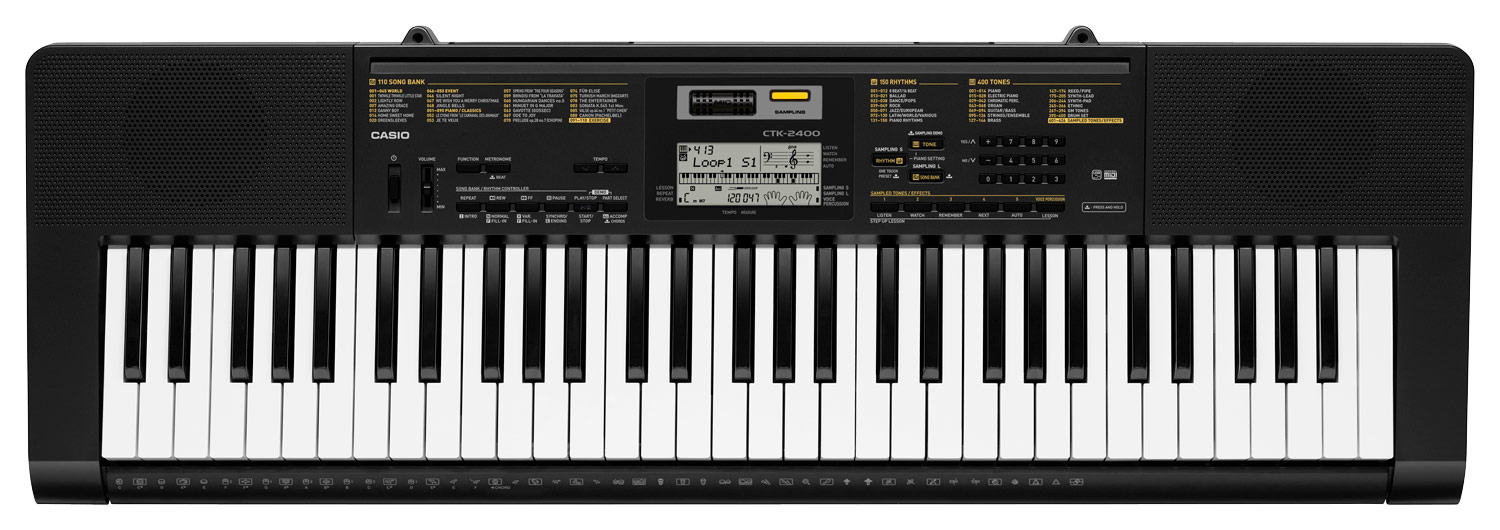 Best Buy: Portable Keyboard with 61 Piano-Style Black CTK2400