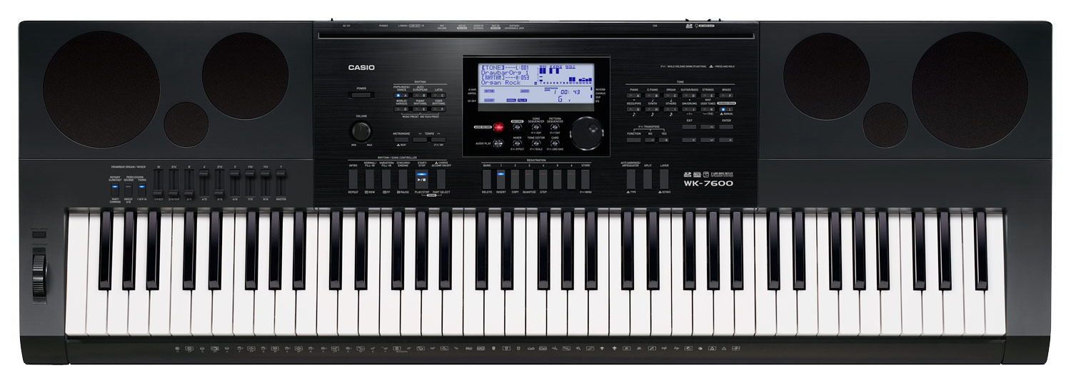 Urimelig til stede Alternativ Casio Portable Workstation Keyboard with 76 Piano-Style Touch-Sensitive  Keys Black CAS WK7600 - Best Buy