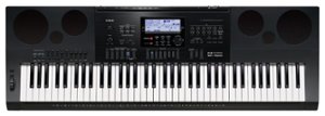 Casio - Portable Workstation Keyboard with 76 Piano-Style Touch-Sensitive Keys - Black - Front_Zoom
