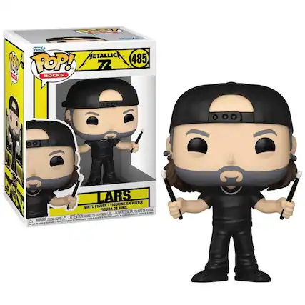 Funko POP! Rocks #485
Metallica
Lars
Vinyl Figure / Figurine en Vinyle / Figura de Vinil
Warning: Choking Hazard - Small parts. Not for children under 3 years.
Attention: Danger de suffocation - Pièces détachées. Ne convient pas aux enfants de moins de 3 ans.
Advertencia: Peligro de asfixia - Piezas pequeñas. No es adecuado para niños menores de 3 años.