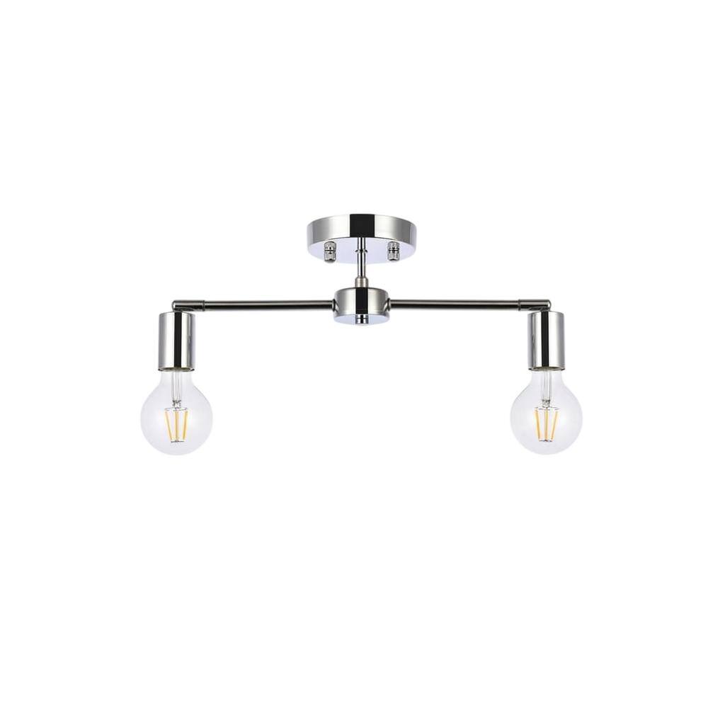 Living District - Zane 2 lights flush mount - Chrome price history on PriceWatchPro
