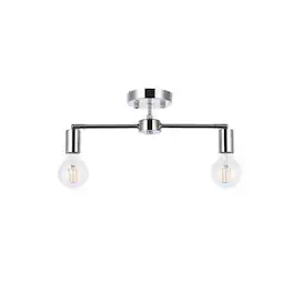 Living District - Zane 2 lights flush mount - Chrome