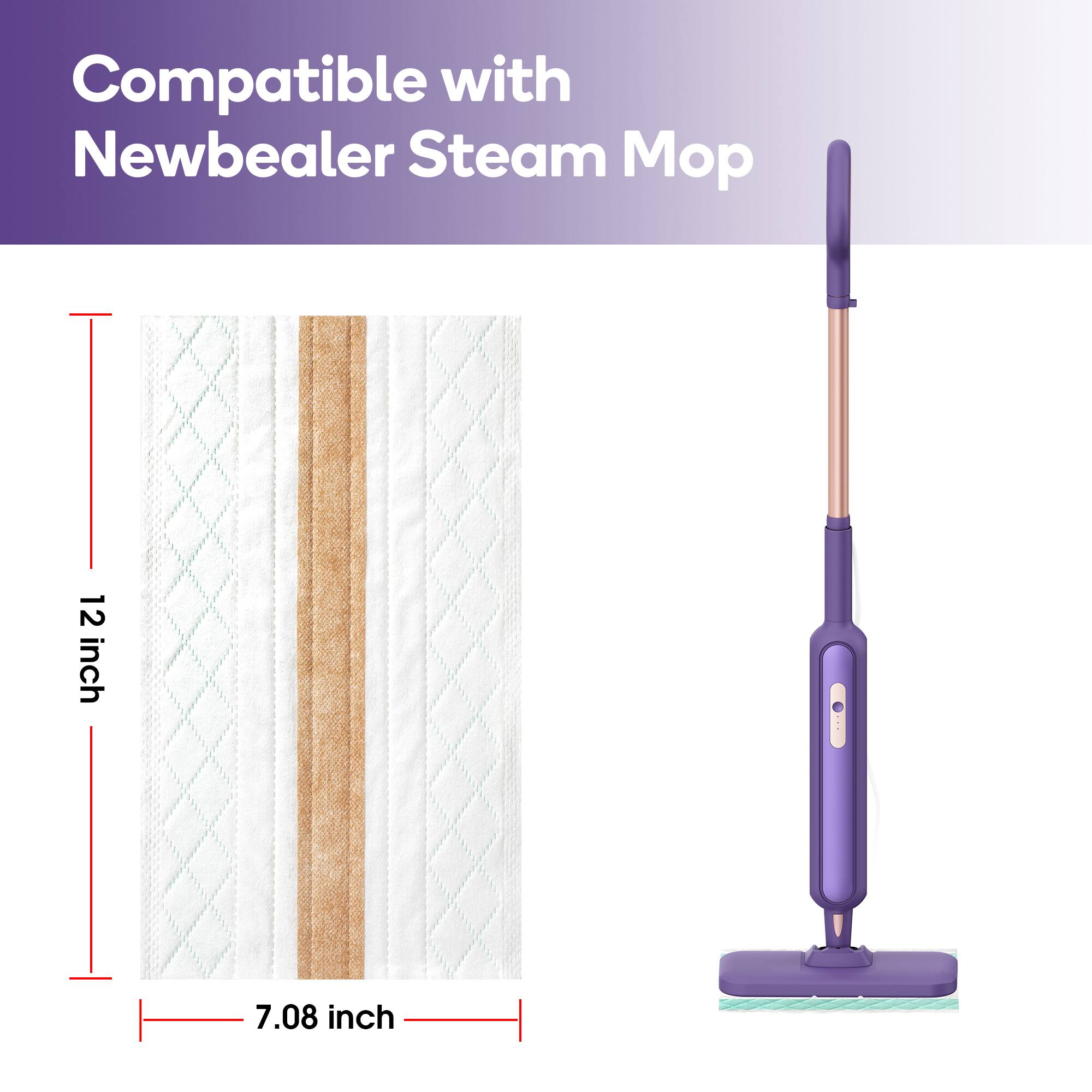 Compatible with Newbealer Steam Mop  
12 inch x 7.08 inch