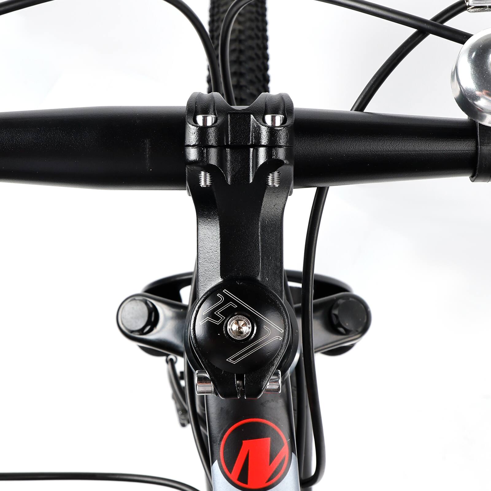 Alt View 9. Topteng - 27.5" Mountain Bike for Adults - 27 Speed, Double Disc Brake, Full Suspension, High-Carbon Steel Frame, Matte Black - Matte Black.