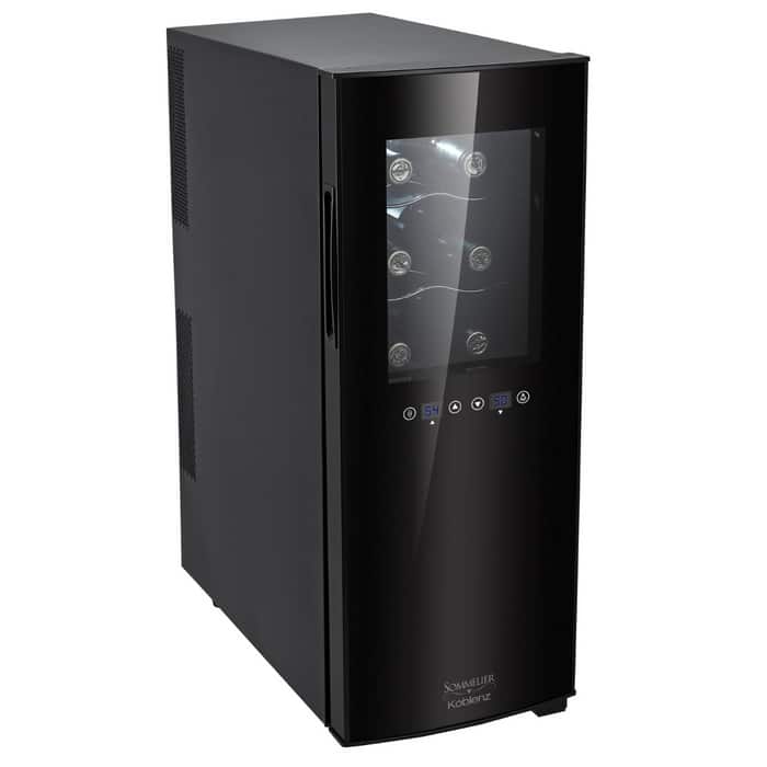 Koblenz - 12-Bottle Dual Zone Wine Cooler and Chiller - Black
