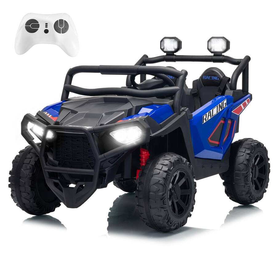 Remote Control 4 Wheeler Babevy 24V 2 Seater Ride On Car for Big Kids, Electric UTV Car with ...