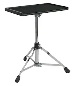 Gibraltar Hardware - Sidekick Essentials Table with Stand, with Felt-Lined Surface, 3-Sided Edge, Height Adjustable Low Tripod Base