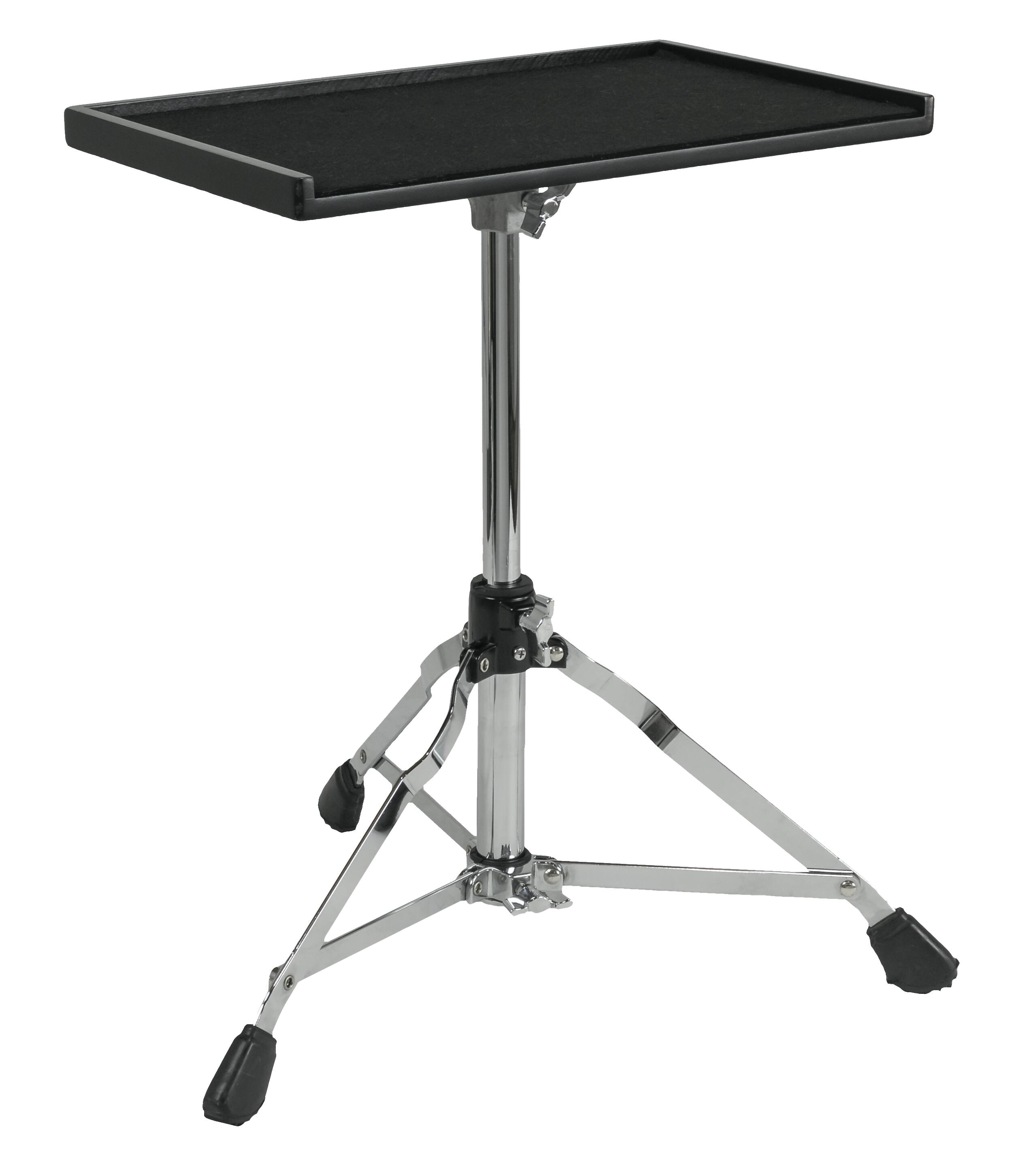 Front. Gibraltar Hardware - Sidekick Essentials Table with Stand, with Felt-Lined Surface, 3-Sided Edge, Height Adjustable Low Tripod Base.