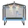VEVOR - 6FT Trampoline for Kids, 72" Indoor/Outdoor Toddlers Trampoline, Mini Baby Trampoline with Safety Enclosure Net - Blue